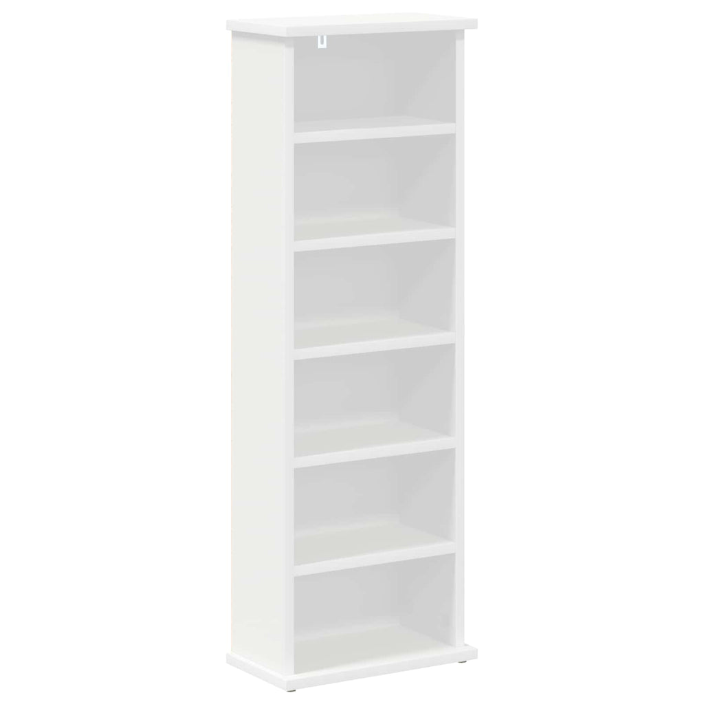 vidaXL Kabinet na płyty CD Biały 60 x 17 x 92 cm Drewno inżynieryjne