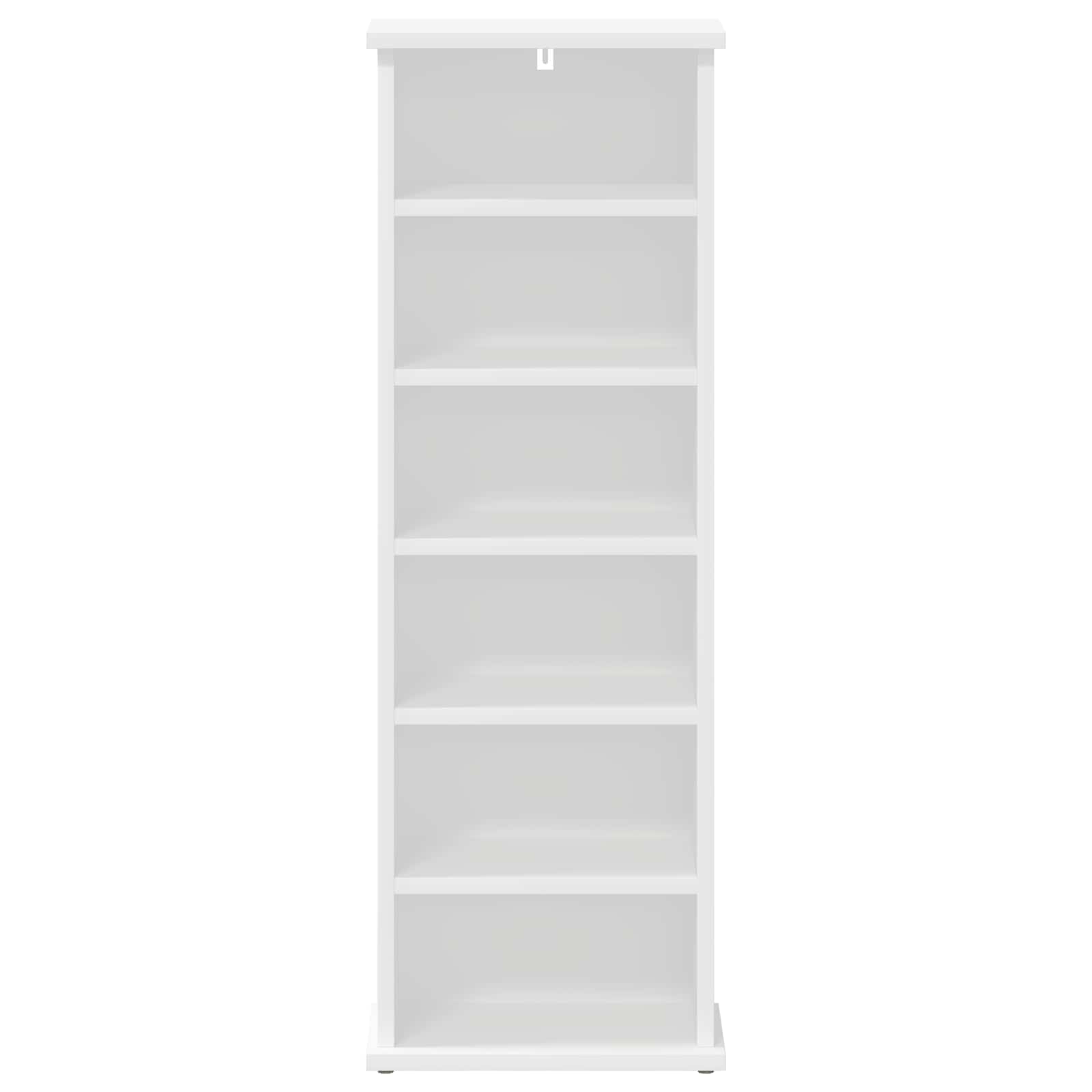 vidaXL Kabinet na płyty CD Biały 60 x 17 x 92 cm Drewno inżynieryjne