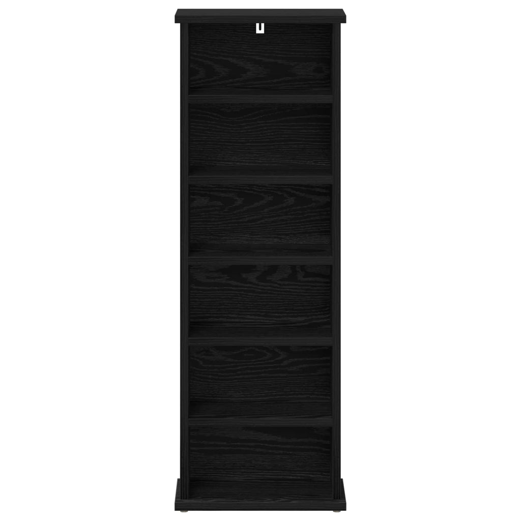 vidaXL Kabinet na płyty CD Czarny dąb 60 x 17 x 92 cm