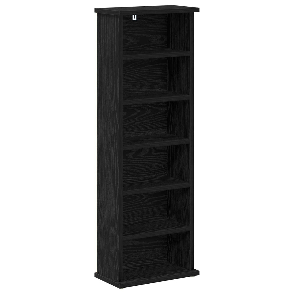 vidaXL Kabinet na płyty CD 2 szt. Czarny dąb 60 x 17 x 92 cm