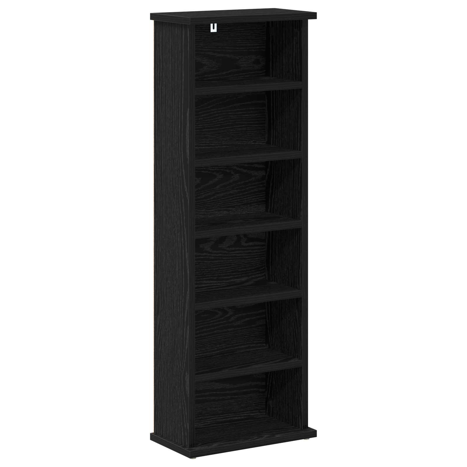 vidaXL Kabinet na płyty CD 2 szt. Czarny dąb 60 x 17 x 92 cm