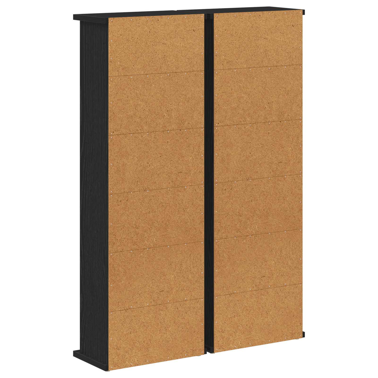 vidaXL Kabinet na płyty CD 2 szt. Czarny dąb 60 x 17 x 92 cm