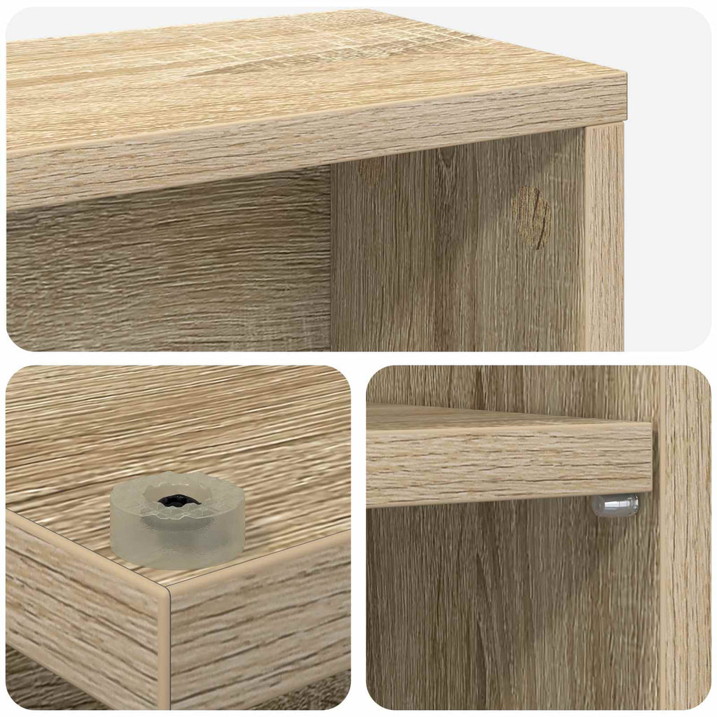 vidaXL Kabinet na płyty CD dąb Sonoma 60 x 17 x 92 cm
