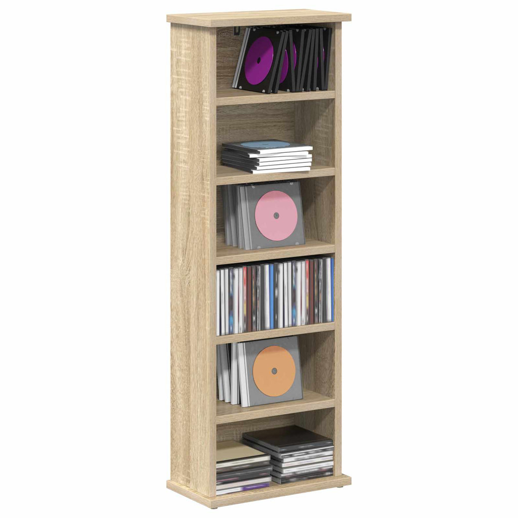 vidaXL Kabinet na płyty CD dąb Sonoma 60 x 17 x 92 cm