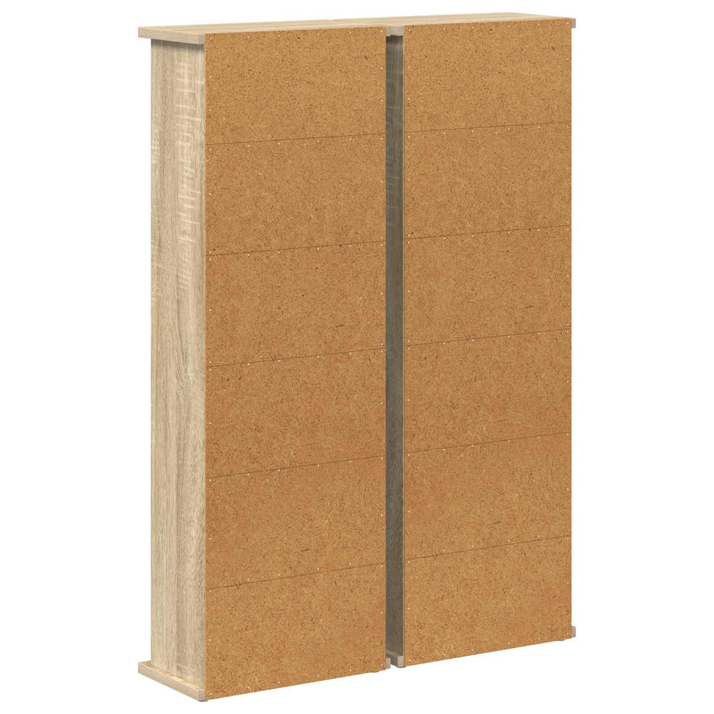vidaXL Kabinet na płyty CD 2 szt. dąb Sonoma 60 x 17 x 92 cm