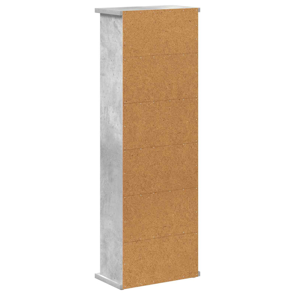 vidaXL Kabinet na płyty CD Betonowy szary 60 x 17 x 92 cm