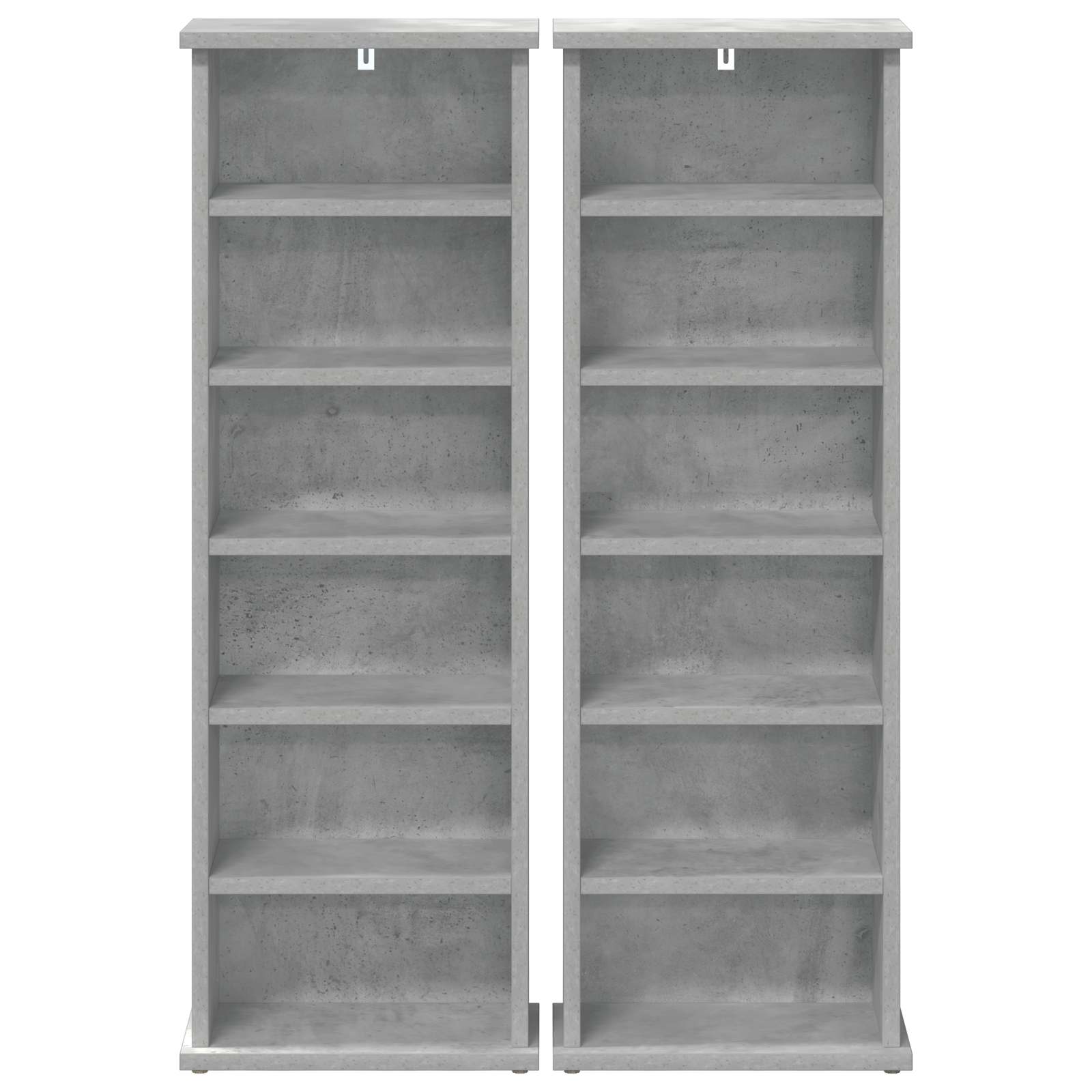 vidaXL Kabinet na płyty CD 2 szt. Betonowy szary 60 x 17 x 92 cm