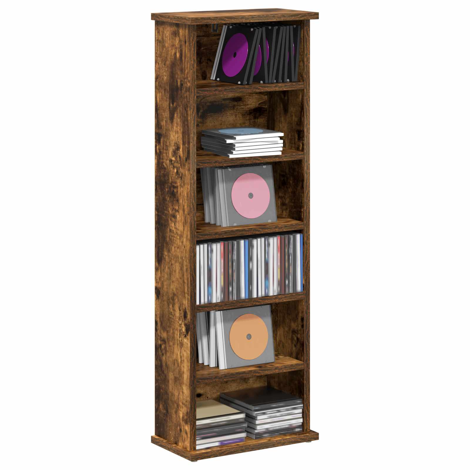 vidaXL Kabinet na płyty CD Dąb wędzony 60 x 17 x 92 cm