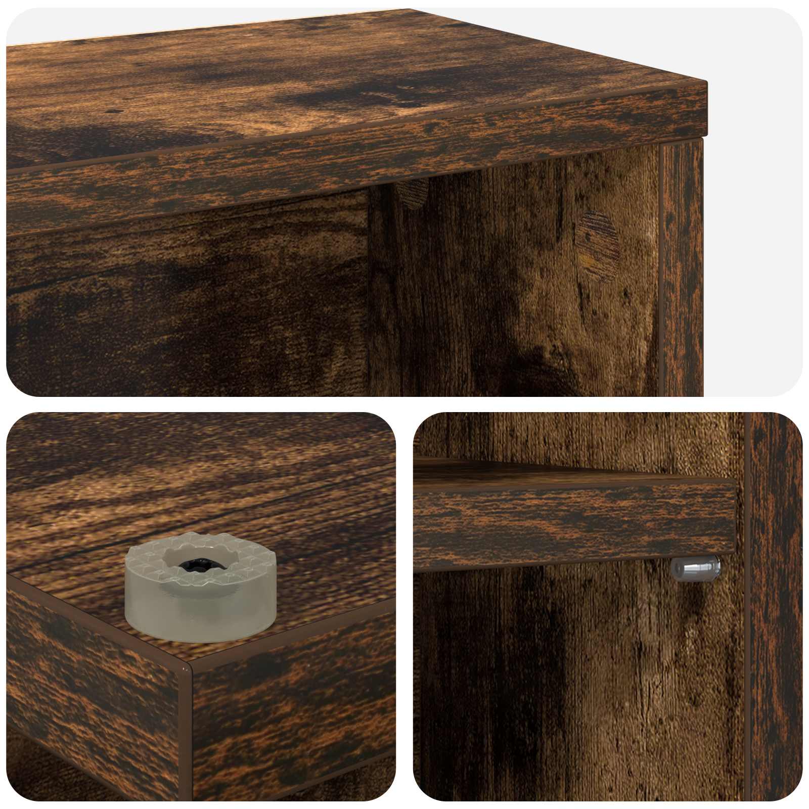 vidaXL Kabinet na płyty CD 2 szt. Dąb wędzony 60 x 17 x 92 cm