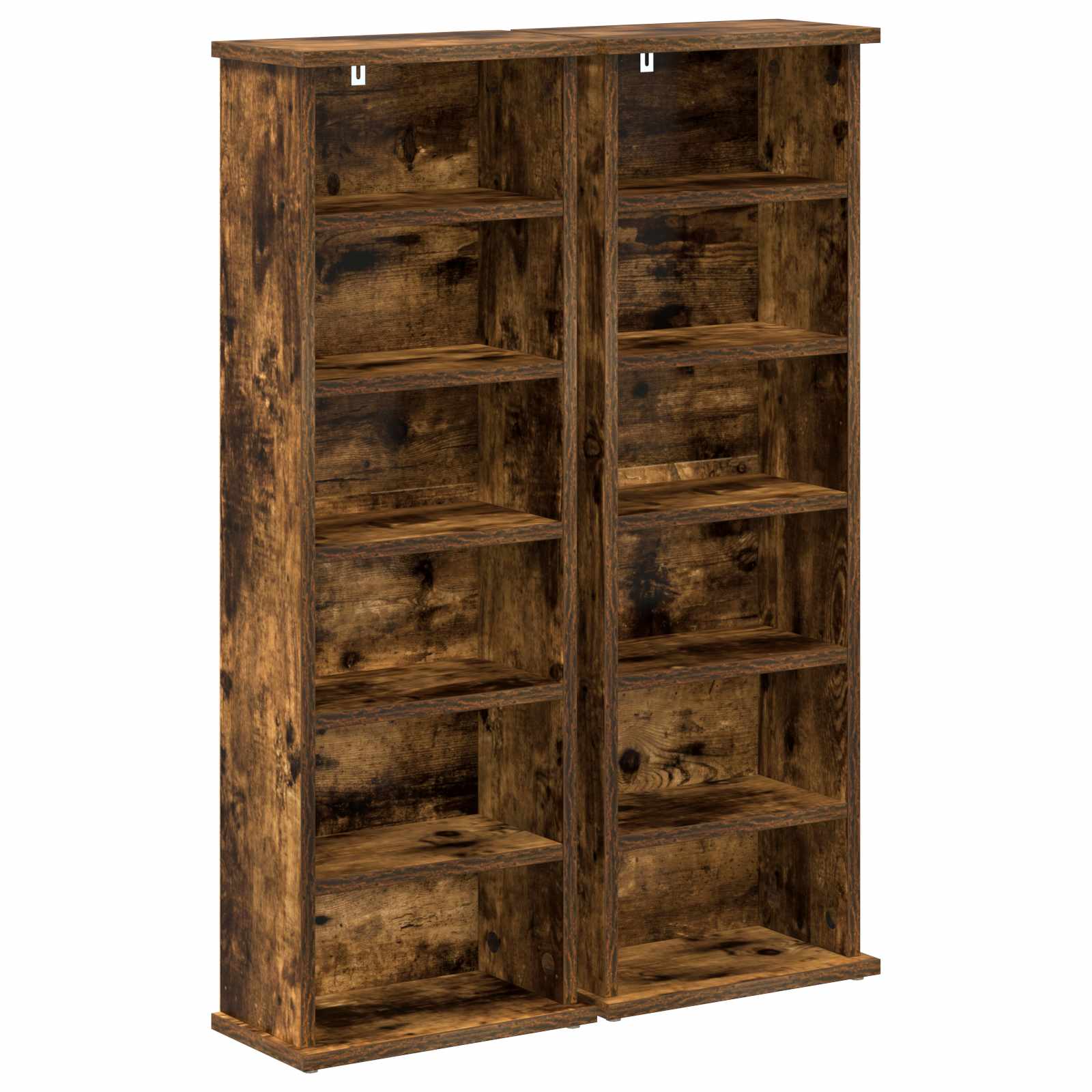 vidaXL Kabinet na płyty CD 2 szt. Dąb wędzony 60 x 17 x 92 cm