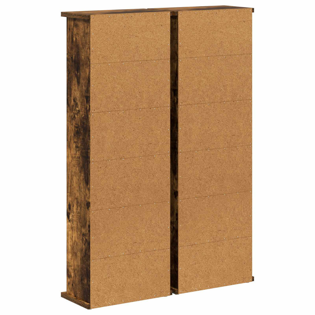 vidaXL Kabinet na płyty CD 2 szt. Dąb wędzony 60 x 17 x 92 cm