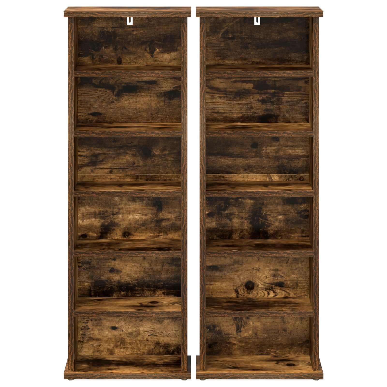 vidaXL Kabinet na płyty CD 2 szt. Dąb wędzony 60 x 17 x 92 cm