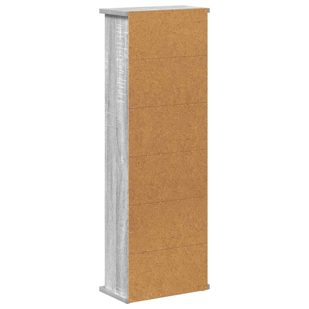 vidaXL Kabinet na płyty CD Szary Sonoma 60 x 17 x 92 cm