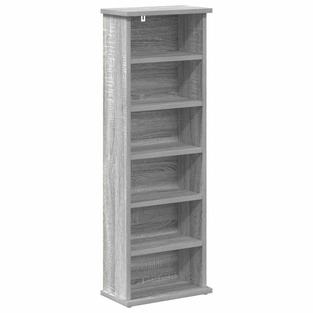 vidaXL Kabinet na płyty CD 2 szt. Szary Sonoma 60 x 17 x 92 cm