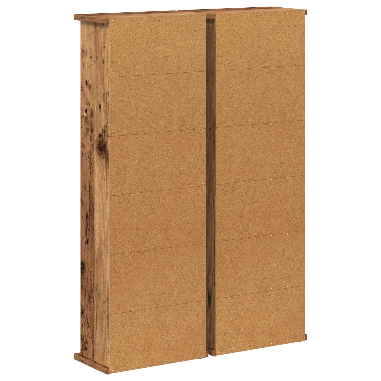 vidaXL Kabinet na płyty CD 2 szt. Stare drewno 60 x 17 x 92 cm