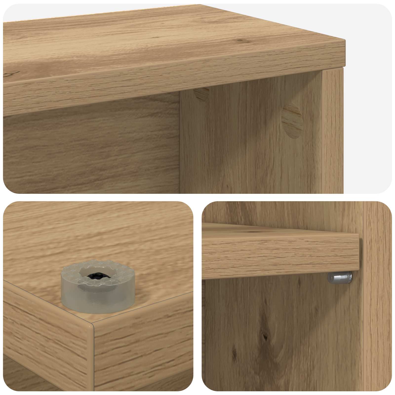 vidaXL Kabinet na płyty CD Dąb artisan 60 x 17 x 92 cm