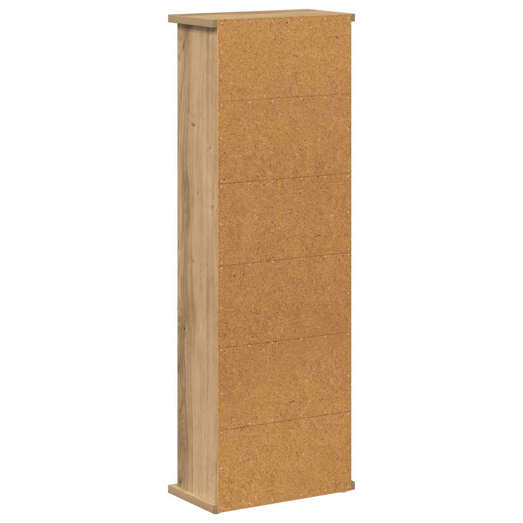 vidaXL Kabinet na płyty CD Dąb artisan 60 x 17 x 92 cm