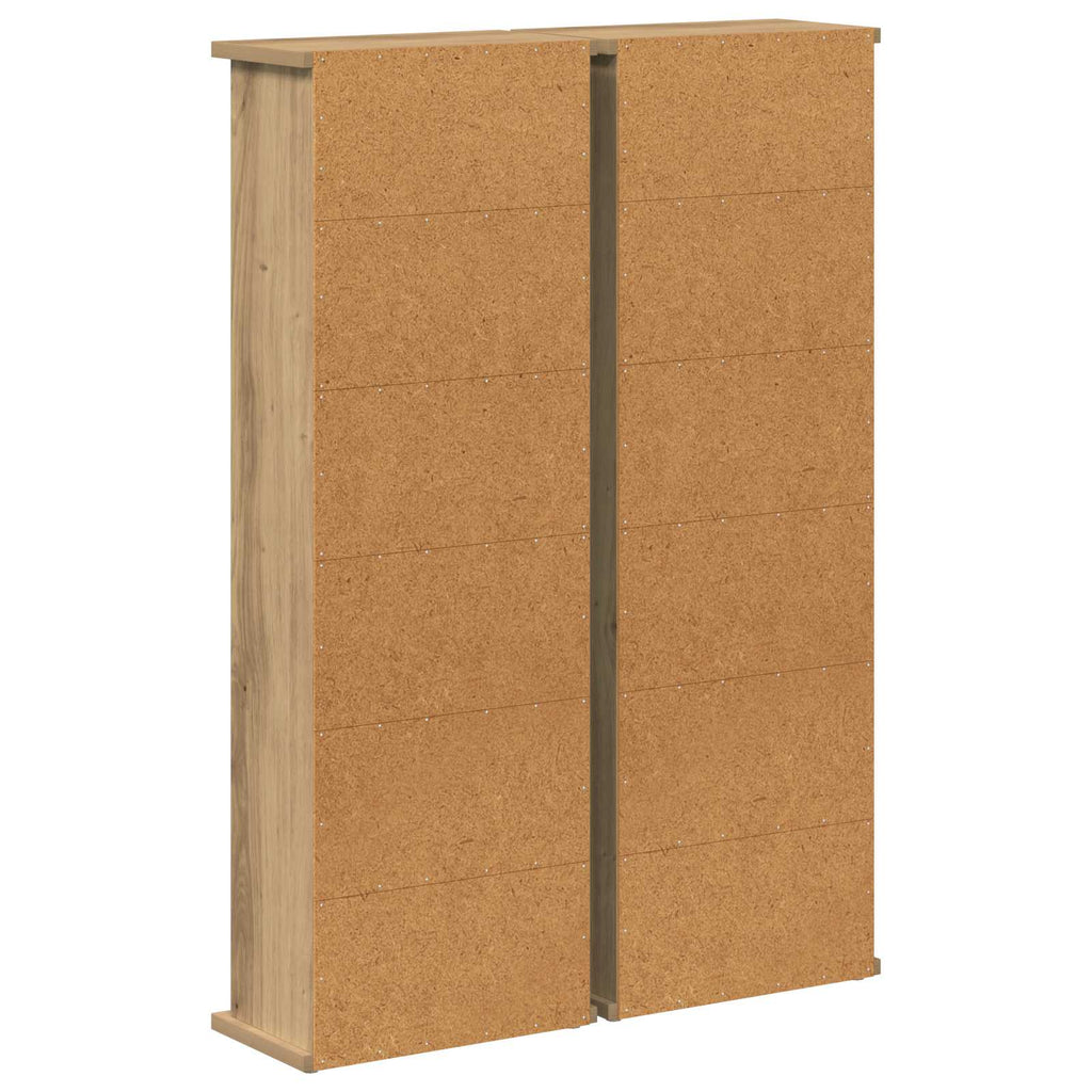 vidaXL Kabinet na płyty CD 2 szt. Dąb artisan 60 x 17 x 92 cm