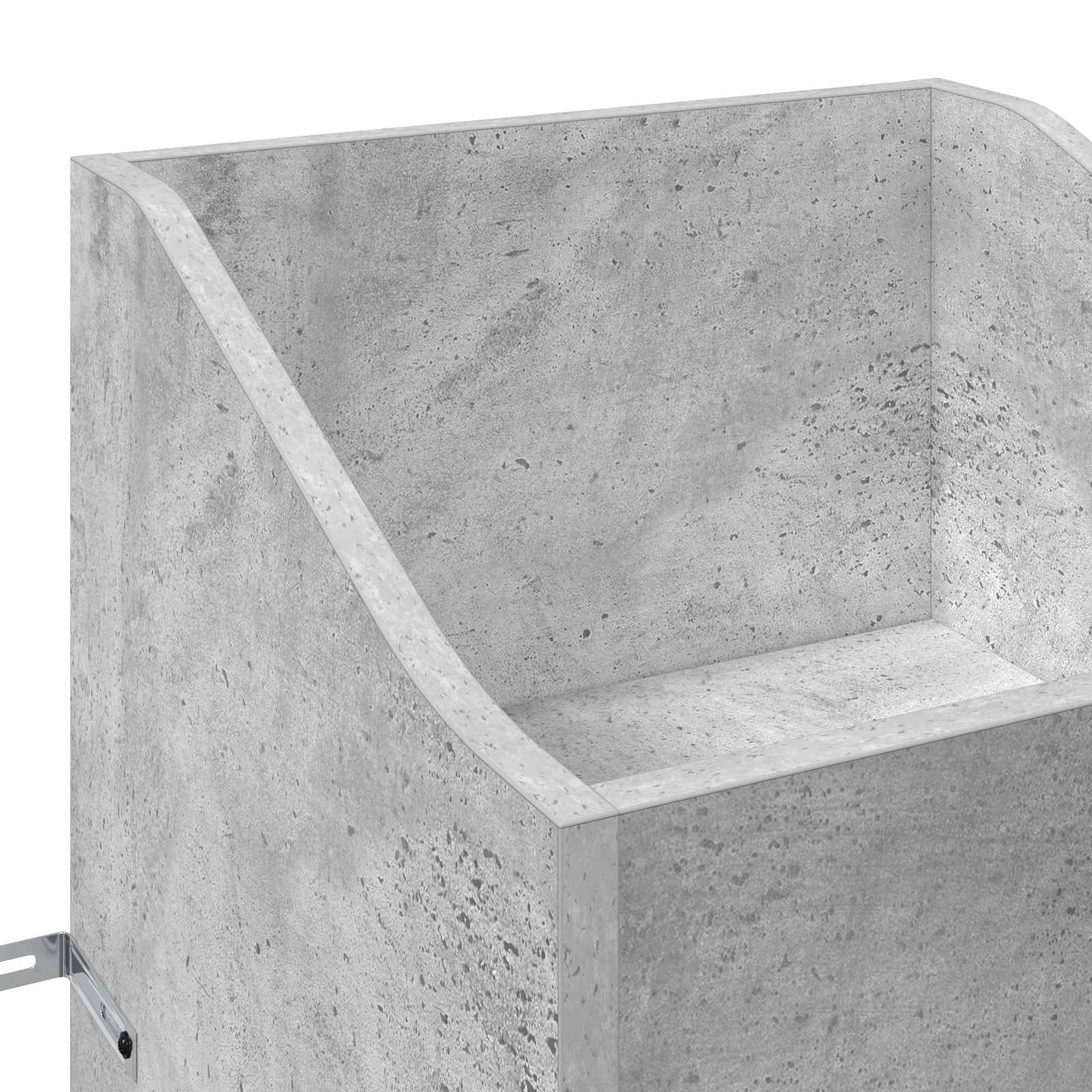 vidaXL Szafka na płyty winylowe Betonowy szary 36 x 36 x 95,5 cm