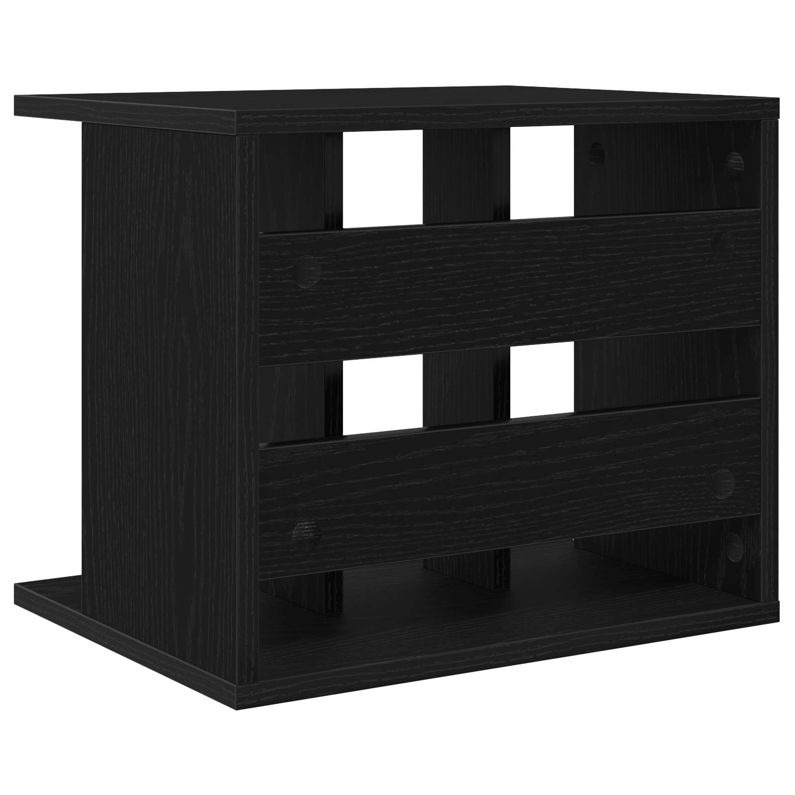 vidaXL Przechowywanie winyli Czarny dąb 42 x 33 x 36 cm