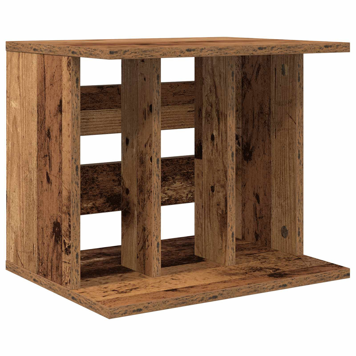 vidaXL Przechowywanie winyli Stare drewno 42 x 33 x 36 cm