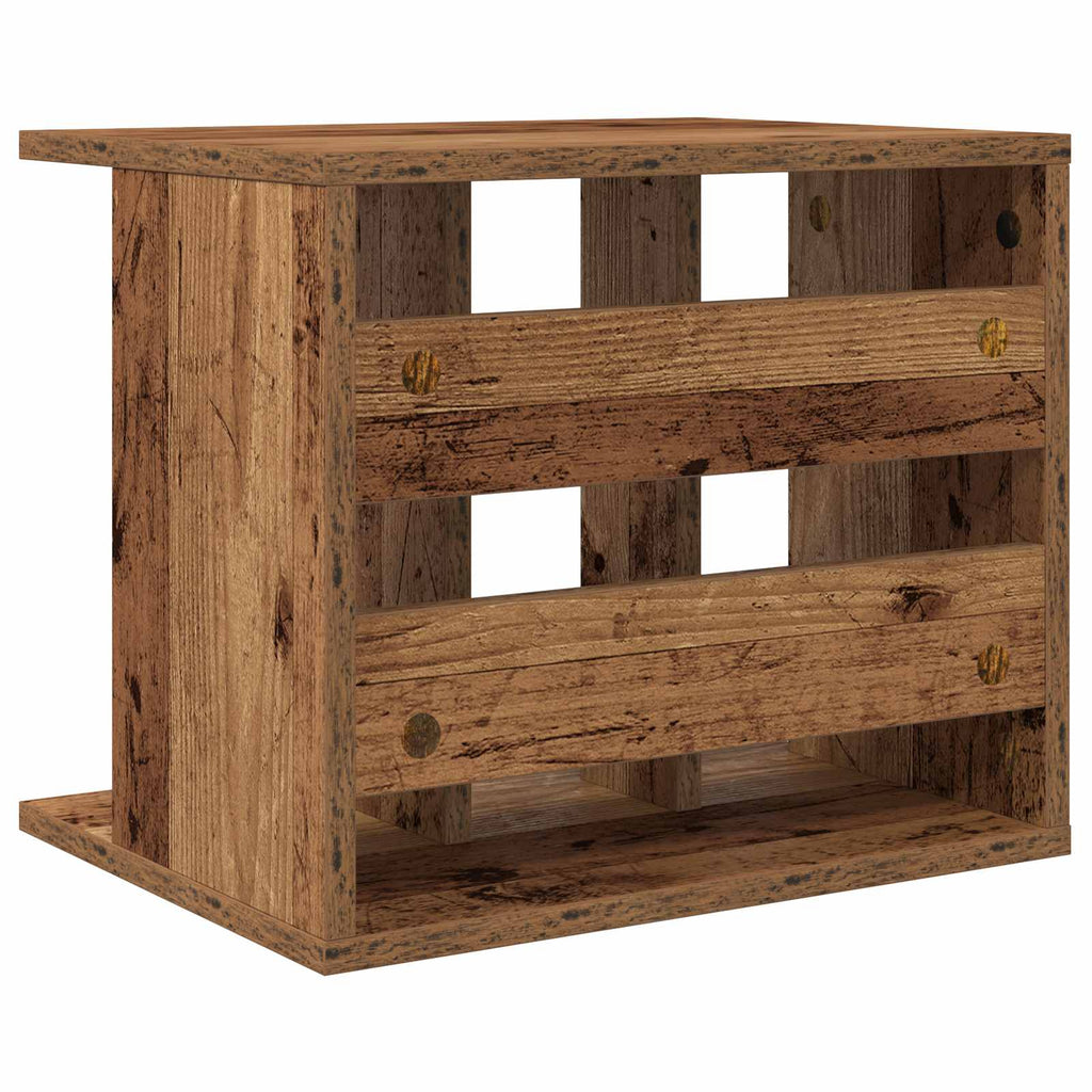 vidaXL Przechowywanie winyli Stare drewno 42 x 33 x 36 cm