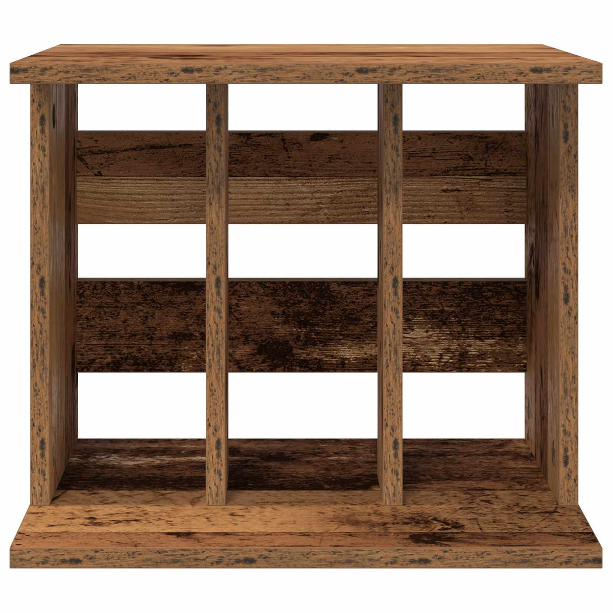 vidaXL Przechowywanie winyli Stare drewno 42 x 33 x 36 cm