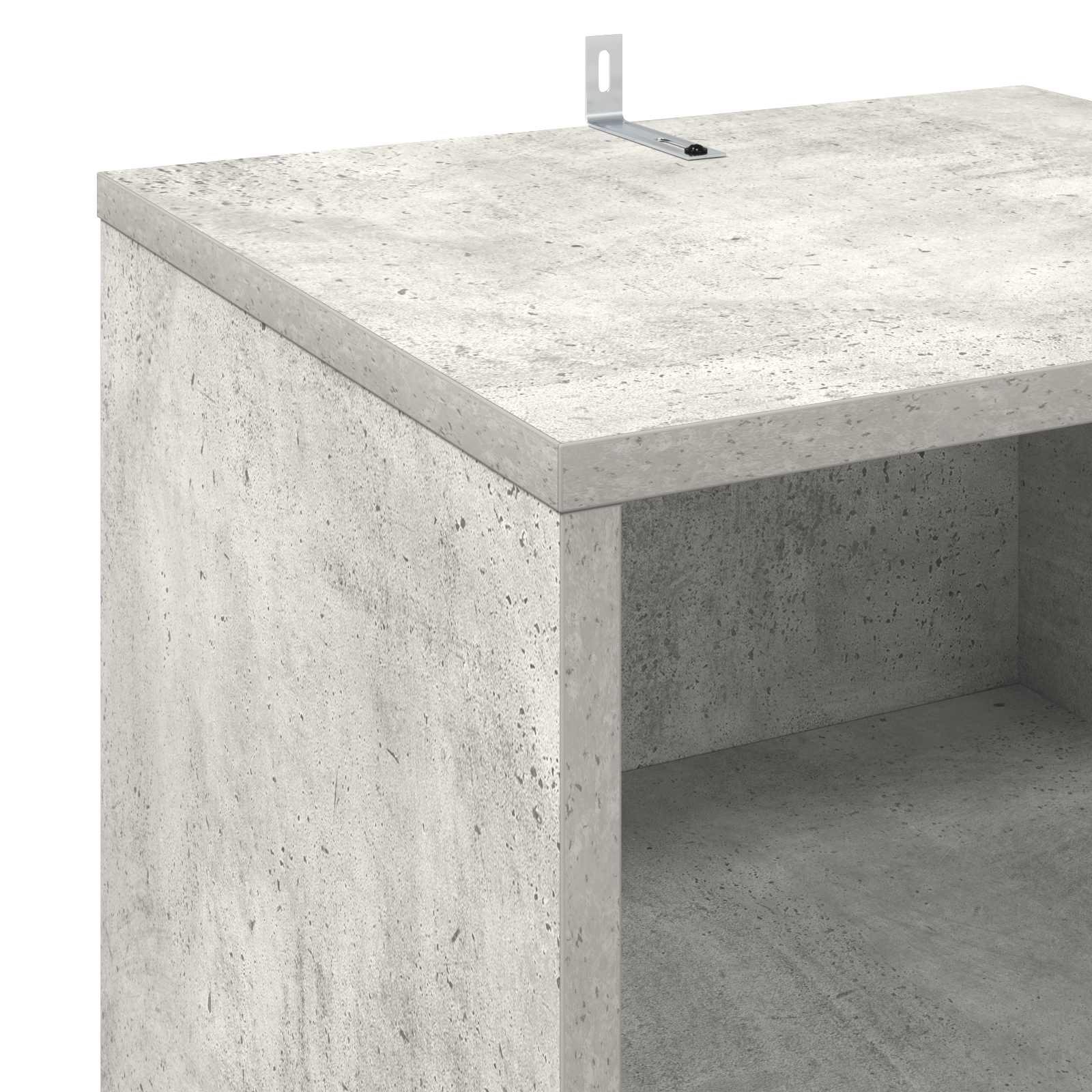 vidaXL Szafka na płyty winylowe Betonowy szary 38 x 33 x 61 cm