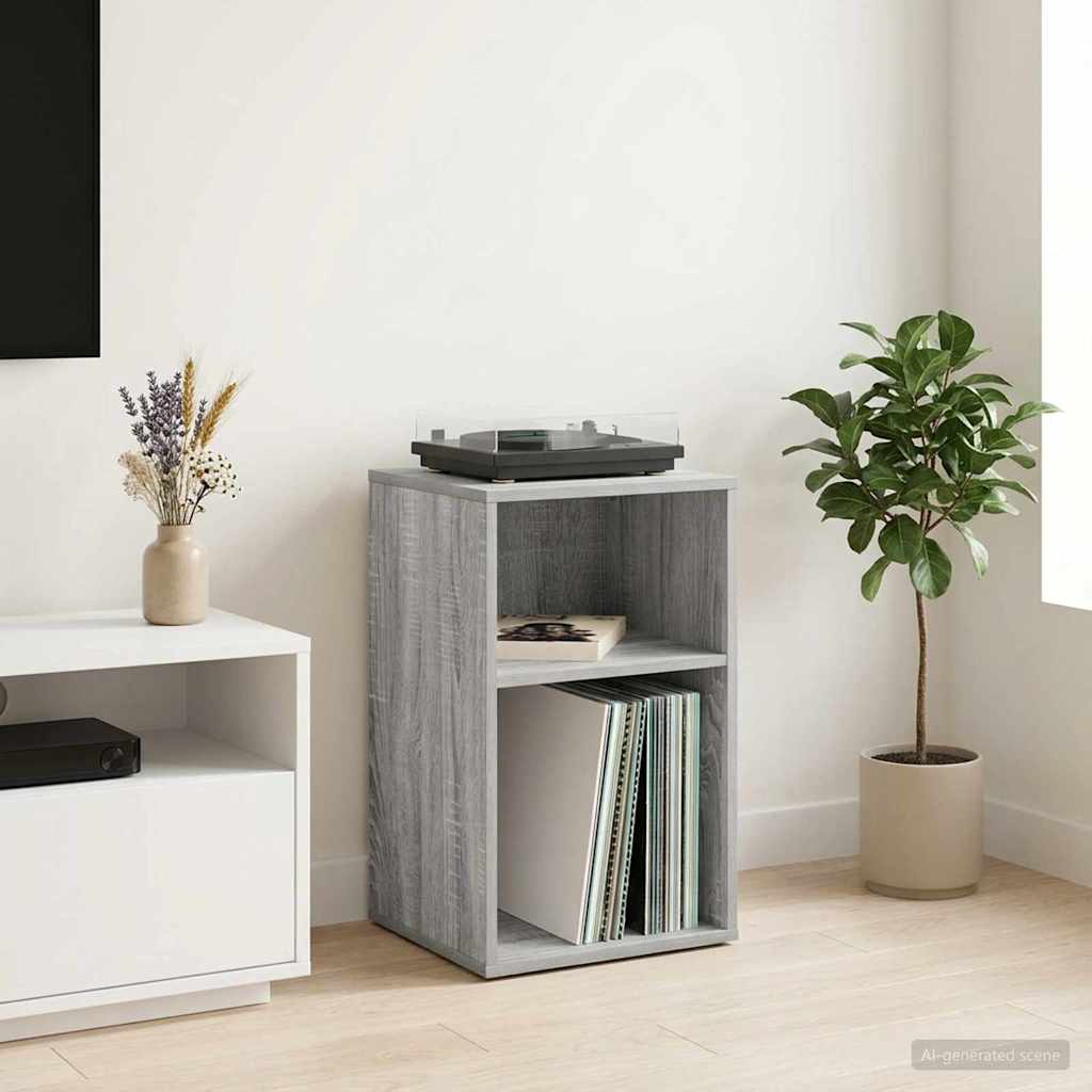 vidaXL Szafka na płyty winylowe Szary Sonoma 38 x 33 x 61 cm
