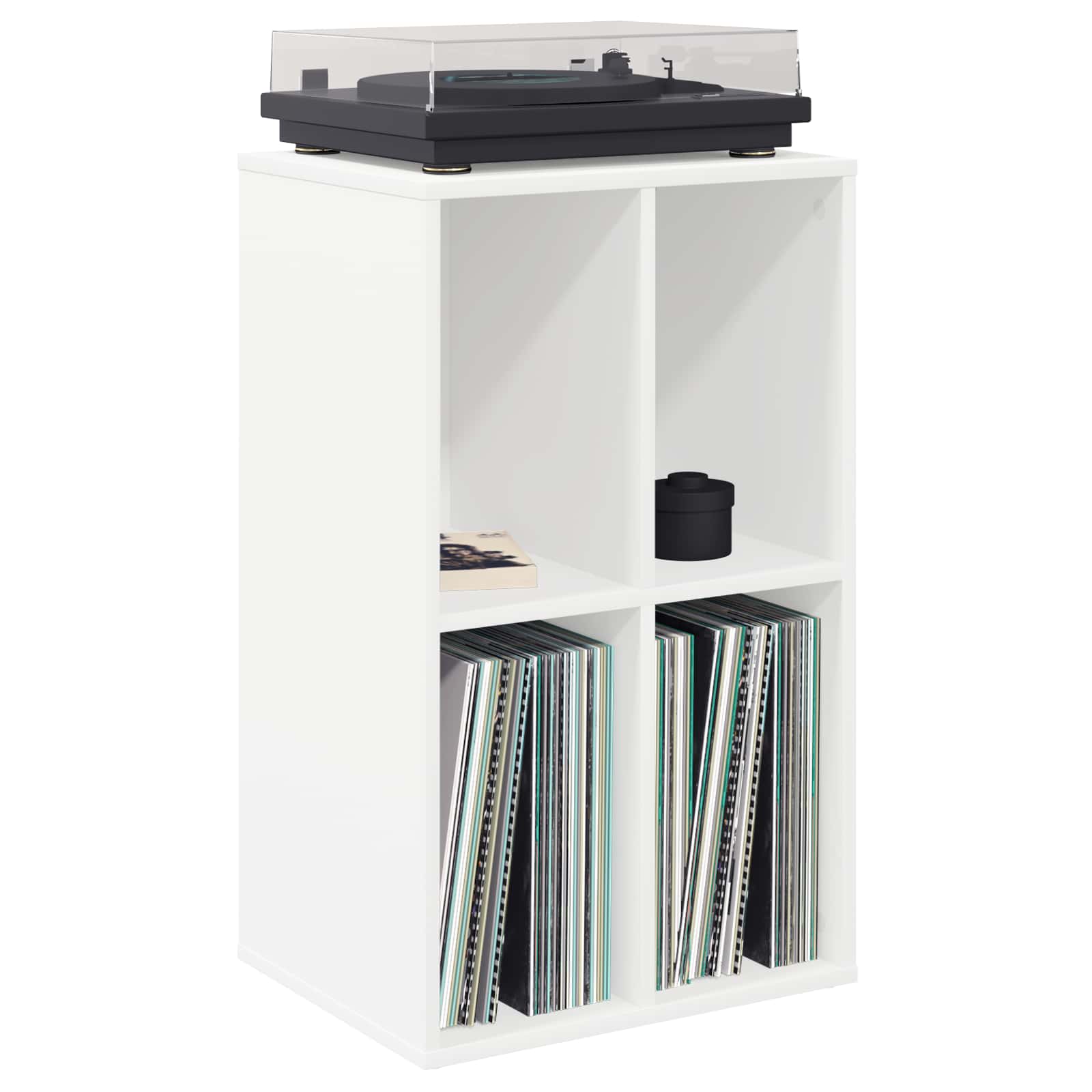 vidaXL Szafka na płyty winylowe Biały 44,5 x 36,5 x 74,5 cm