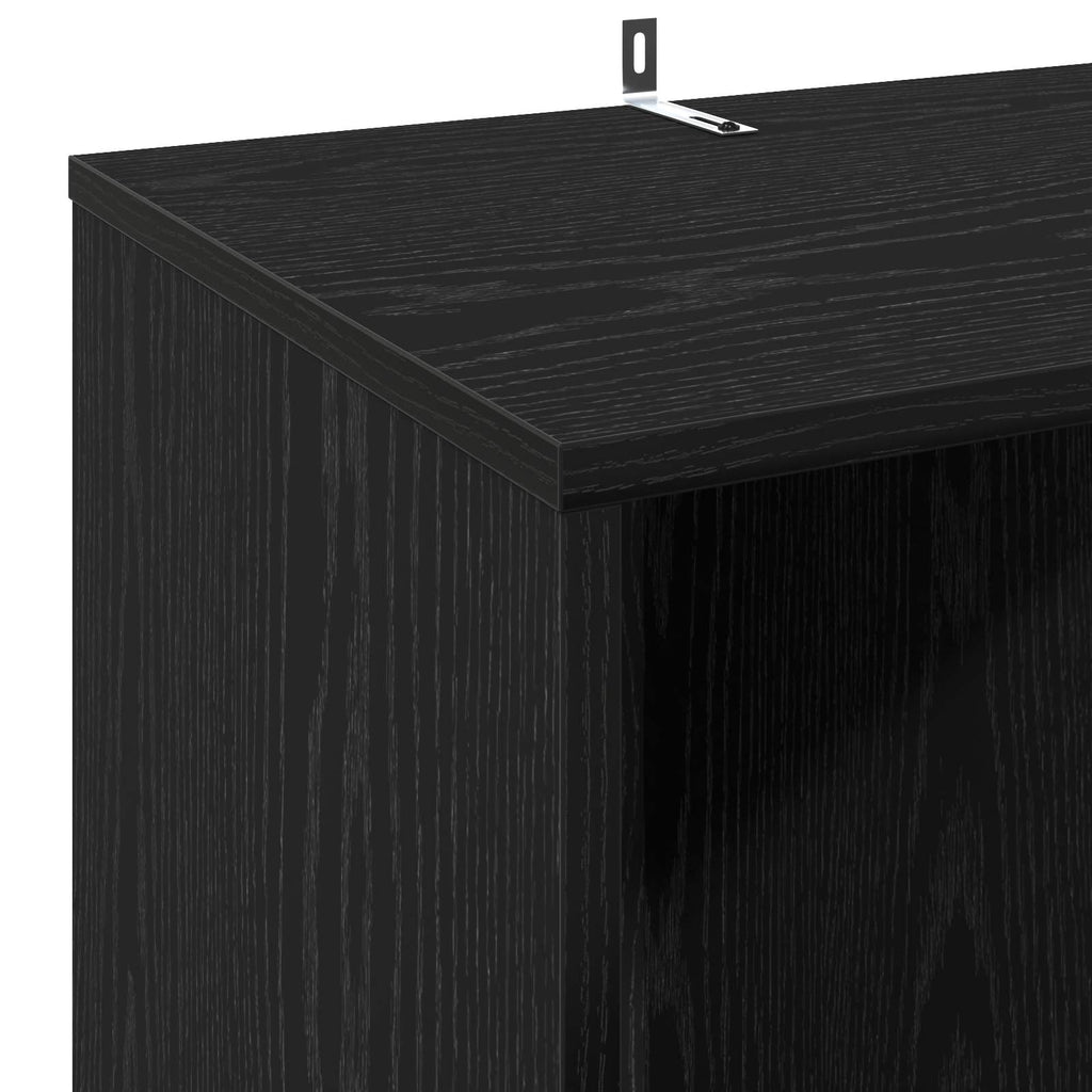 vidaXL Szafka na płyty winylowe Czarny dąb 44,5 x 36,5 x 74,5 cm