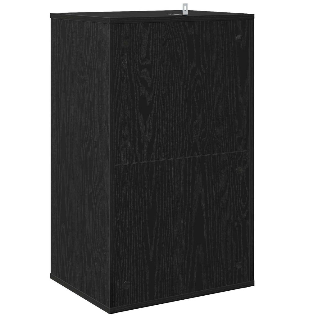 vidaXL Szafka na płyty winylowe Czarny dąb 44,5 x 36,5 x 74,5 cm