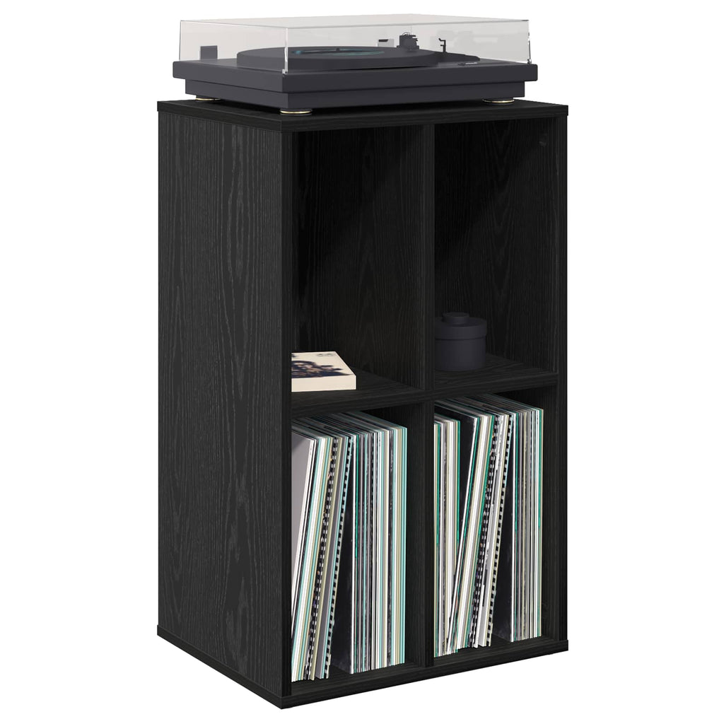 vidaXL Szafka na płyty winylowe Czarny dąb 44,5 x 36,5 x 74,5 cm