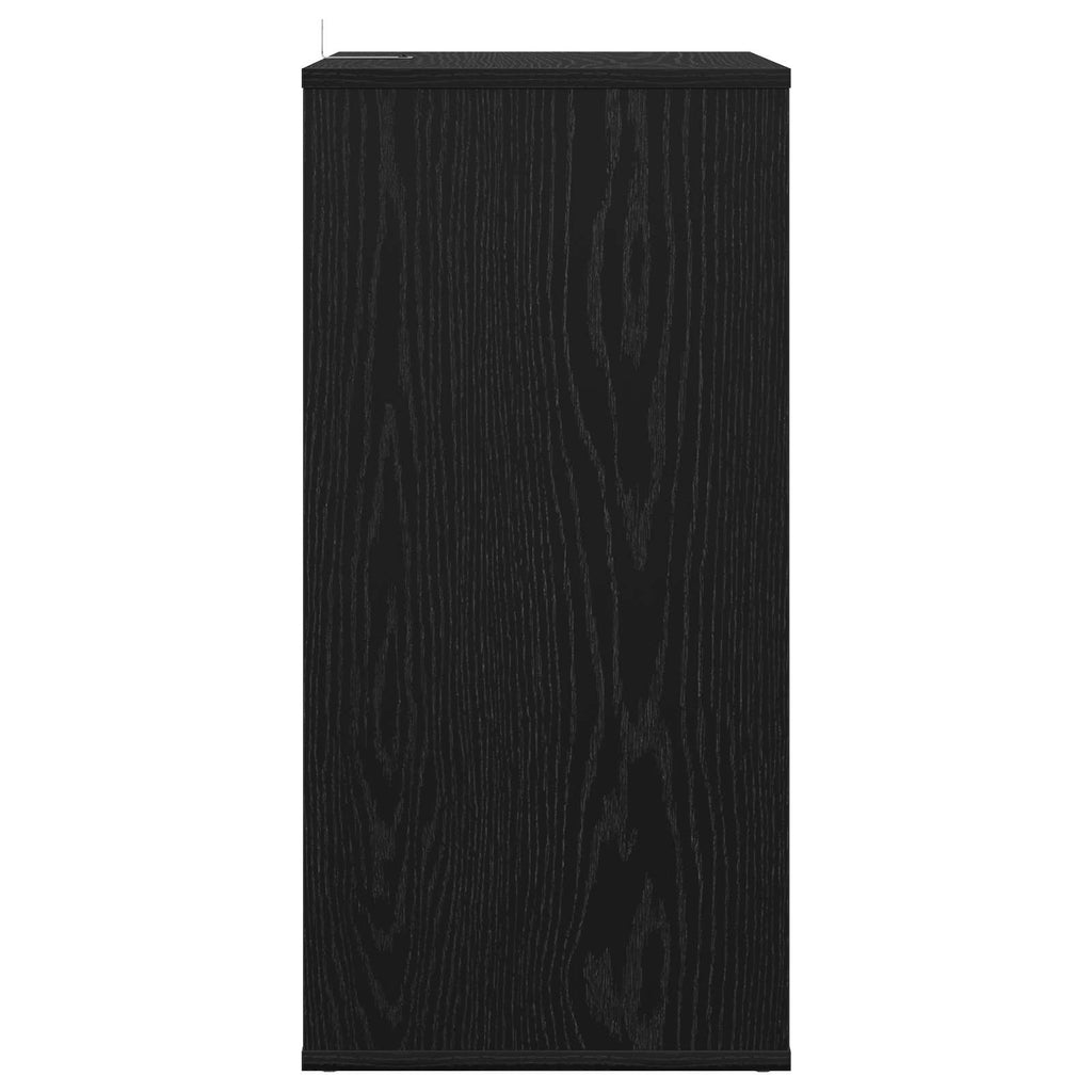 vidaXL Szafka na płyty winylowe Czarny dąb 44,5 x 36,5 x 74,5 cm