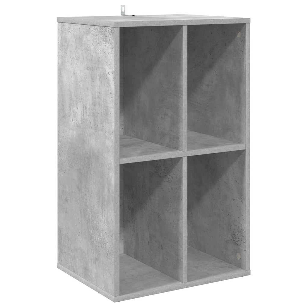vidaXL Szafka na płyty winylowe Betonowy szary 44,5 x 36,5 x 74,5 cm