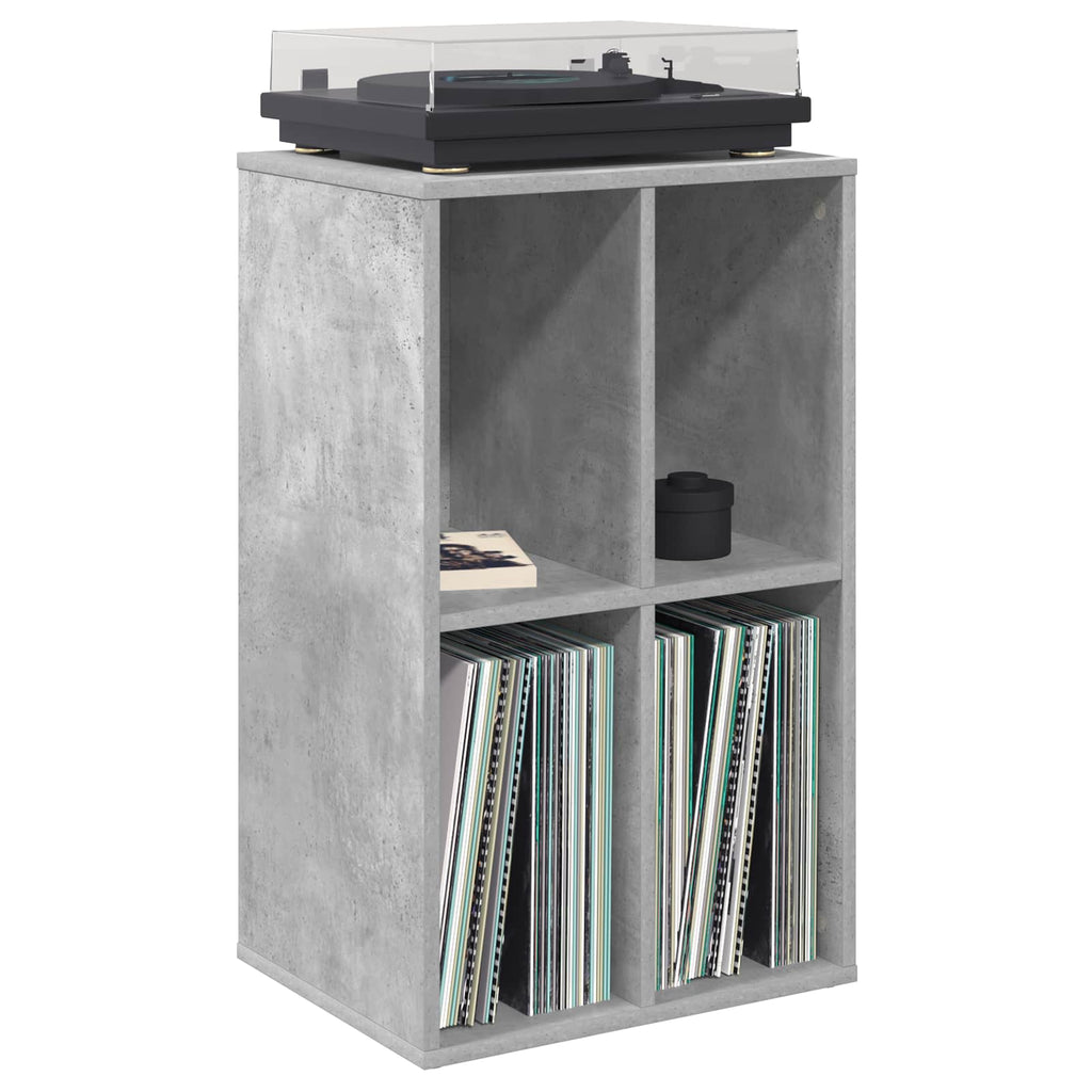 vidaXL Szafka na płyty winylowe Betonowy szary 44,5 x 36,5 x 74,5 cm