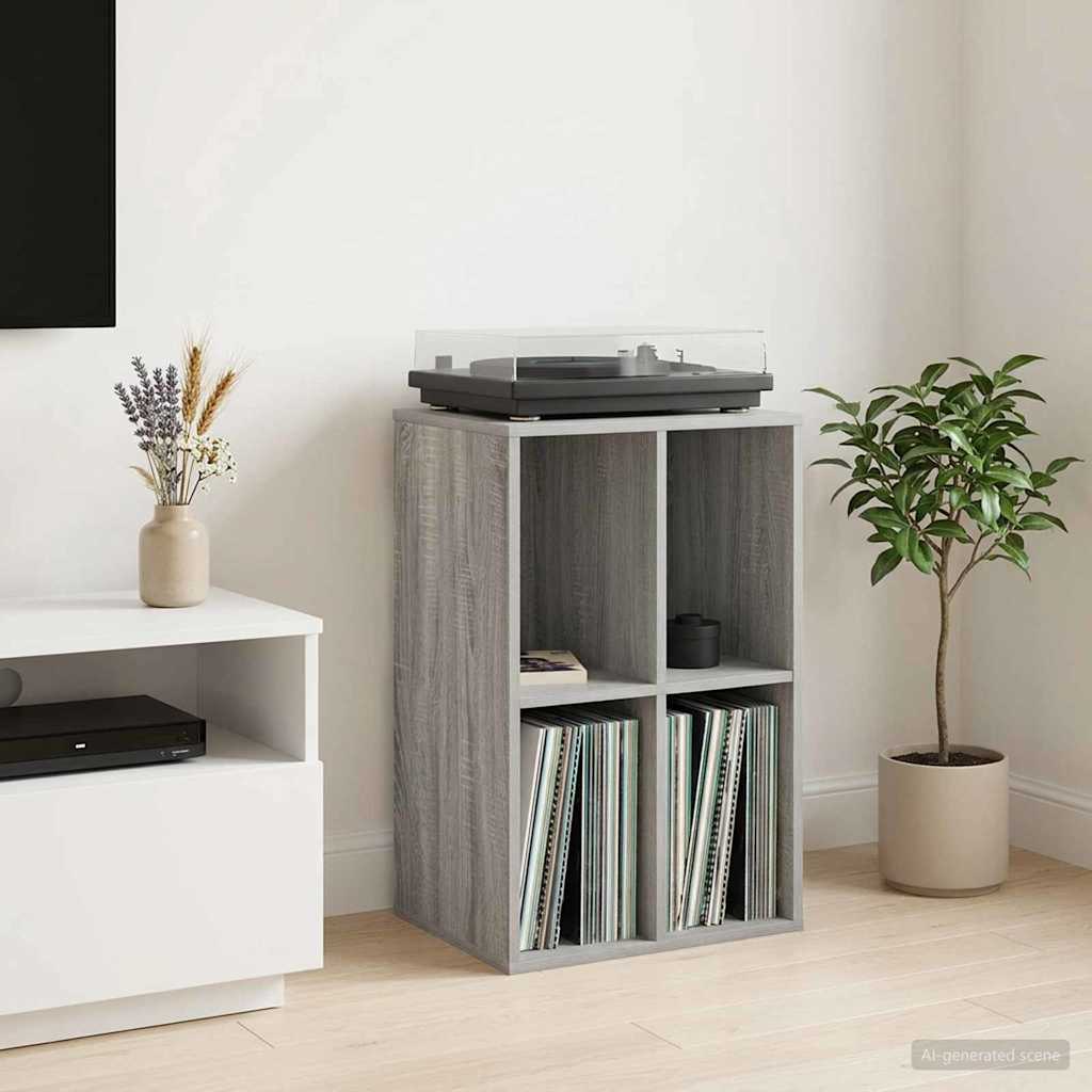 vidaXL Szafka na płyty winylowe Szary Sonoma 44,5 x 36,5 x 74,5 cm