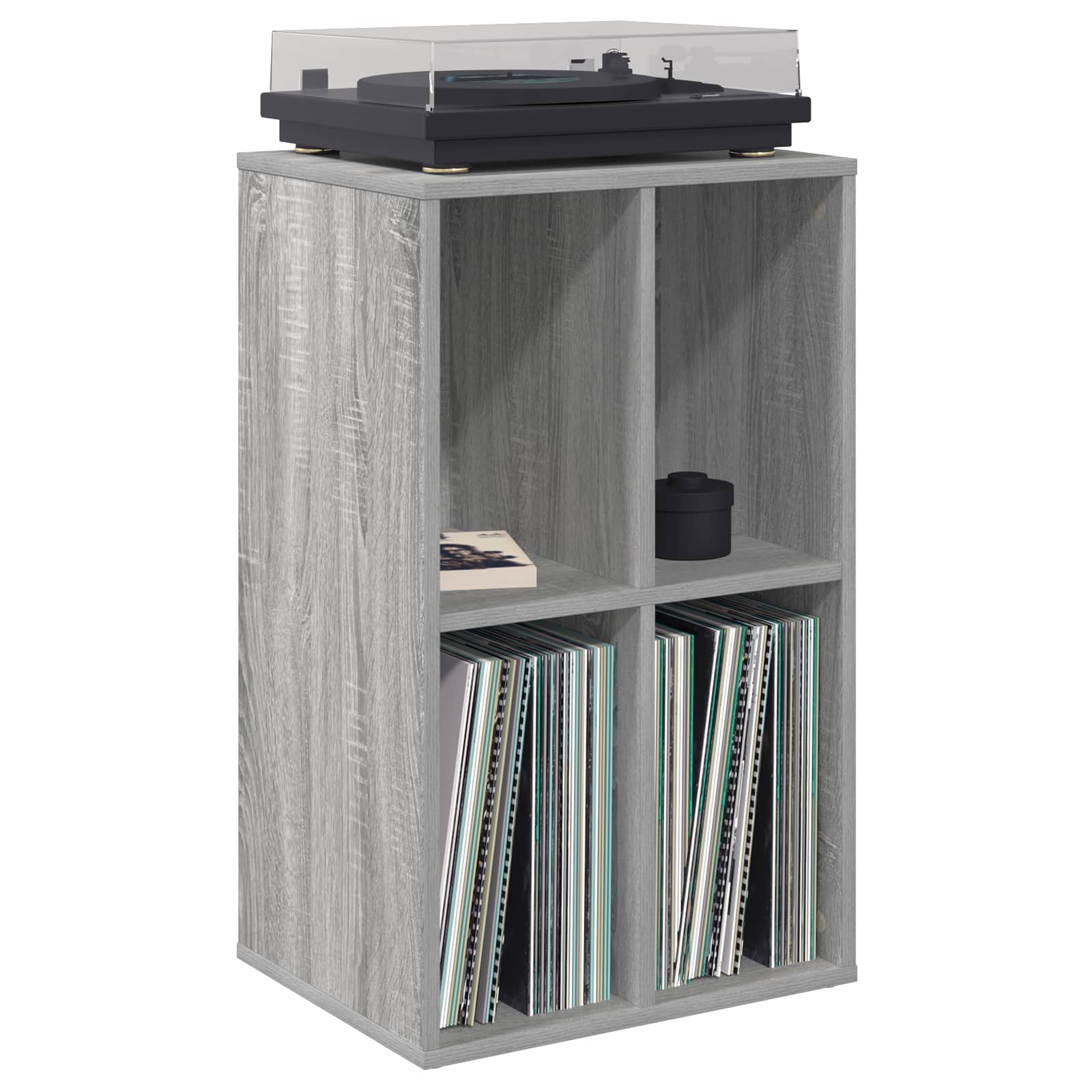vidaXL Szafka na płyty winylowe Szary Sonoma 44,5 x 36,5 x 74,5 cm