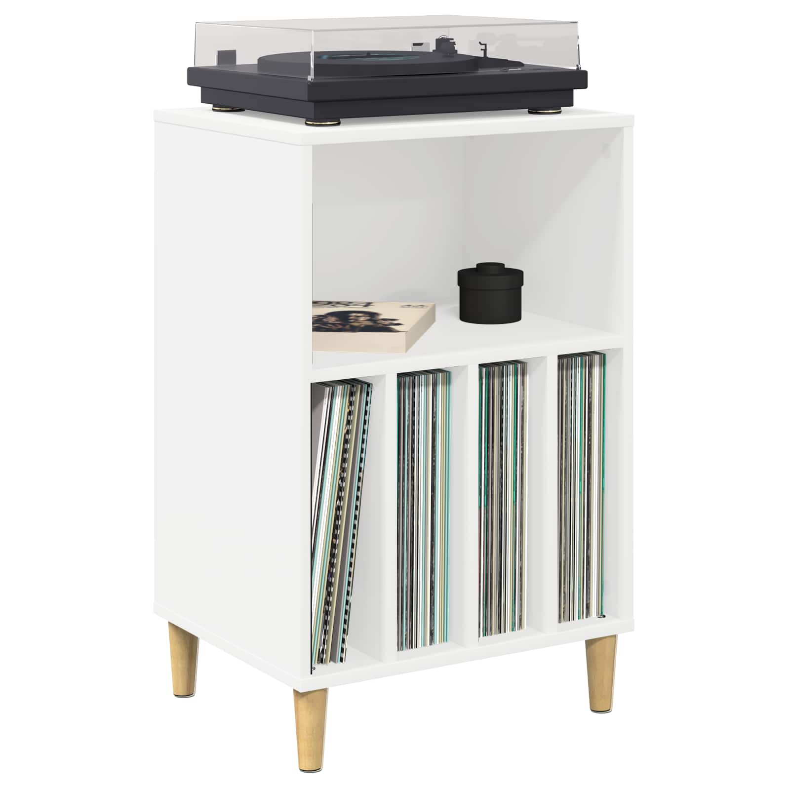 vidaXL Stojak na gramofon Biały 47 x 39,5 x 74,5 cm