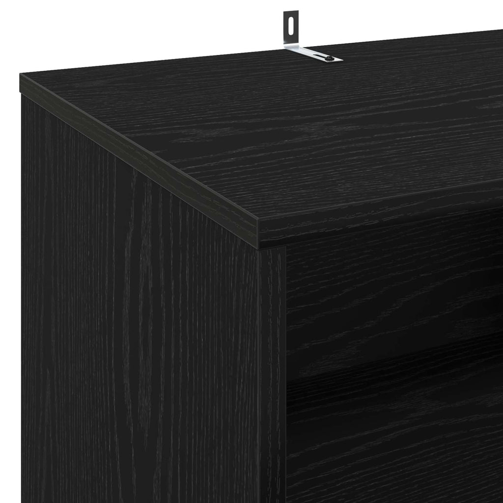 vidaXL Stojak na gramofon Czarny dąb 47 x 39,5 x 74,5 cm