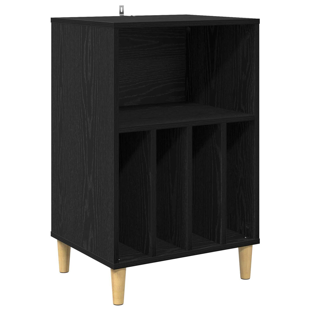 vidaXL Stojak na gramofon Czarny dąb 47 x 39,5 x 74,5 cm