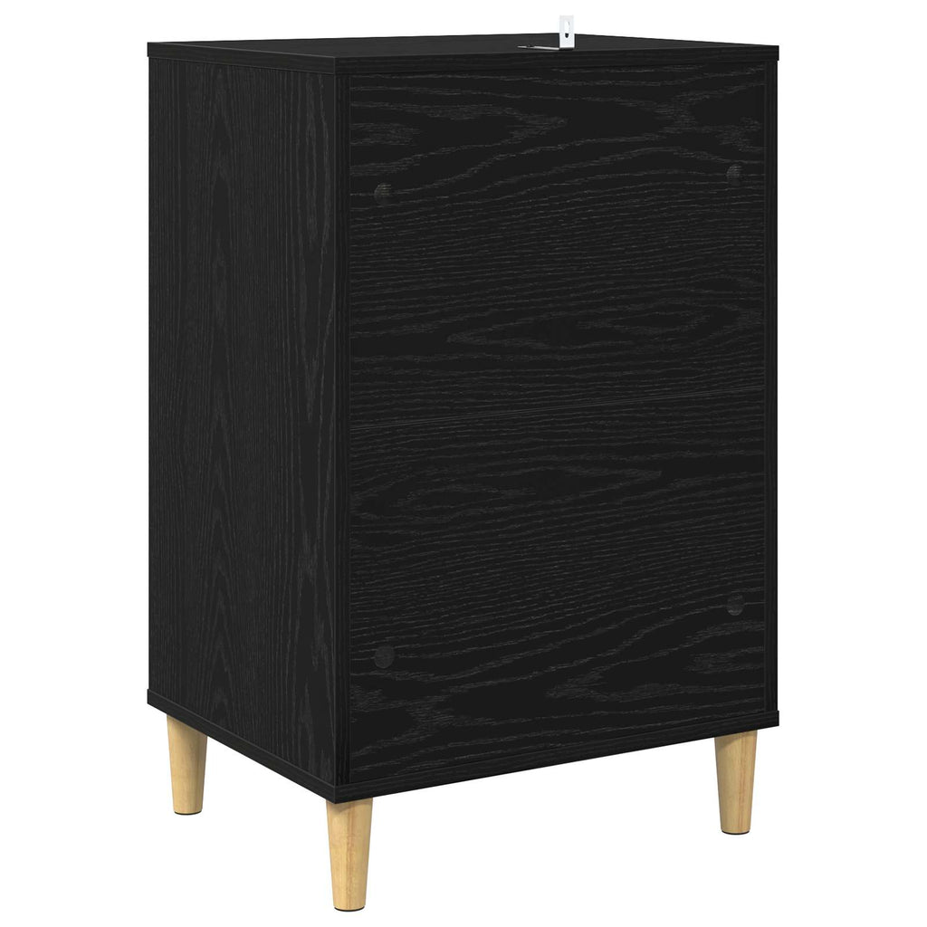 vidaXL Stojak na gramofon Czarny dąb 47 x 39,5 x 74,5 cm