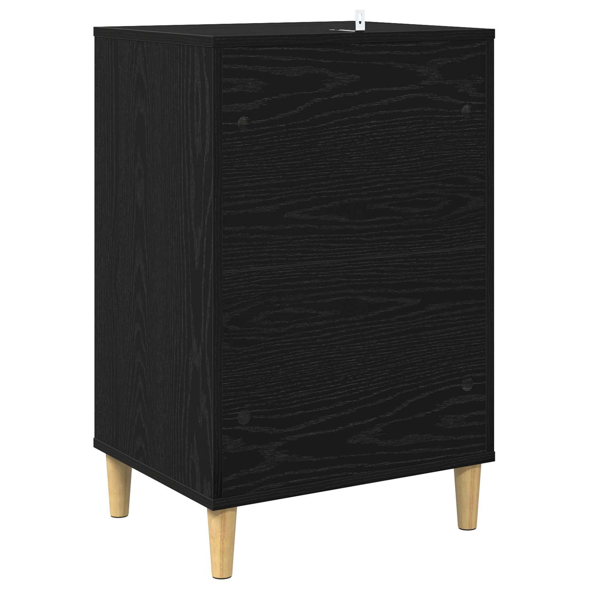 vidaXL Stojak na gramofon Czarny dąb 47 x 39,5 x 74,5 cm