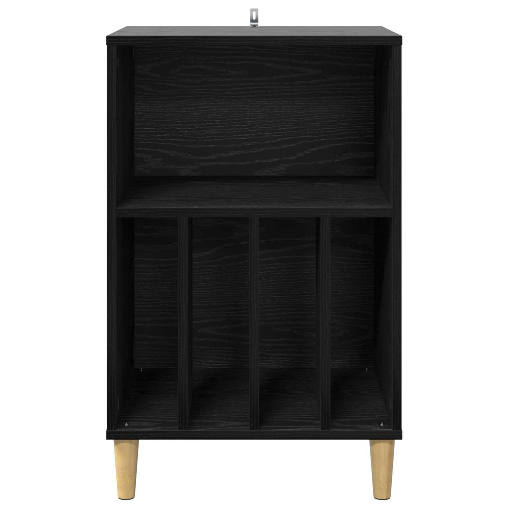 vidaXL Stojak na gramofon Czarny dąb 47 x 39,5 x 74,5 cm