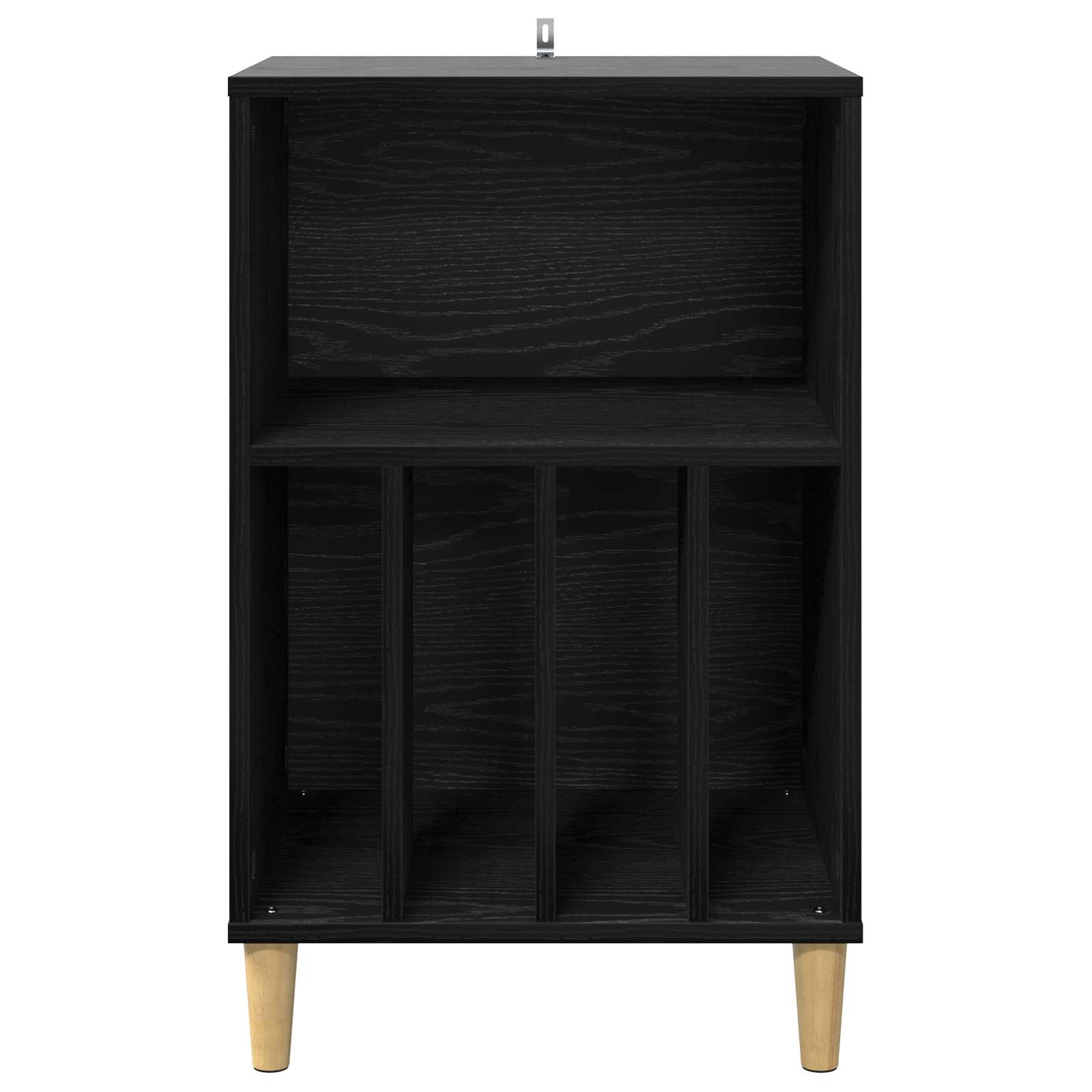 vidaXL Stojak na gramofon Czarny dąb 47 x 39,5 x 74,5 cm