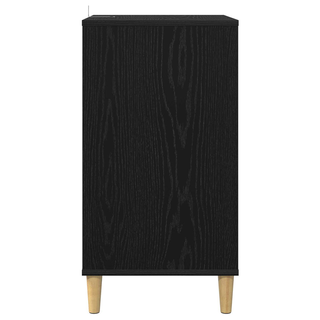 vidaXL Stojak na gramofon Czarny dąb 47 x 39,5 x 74,5 cm