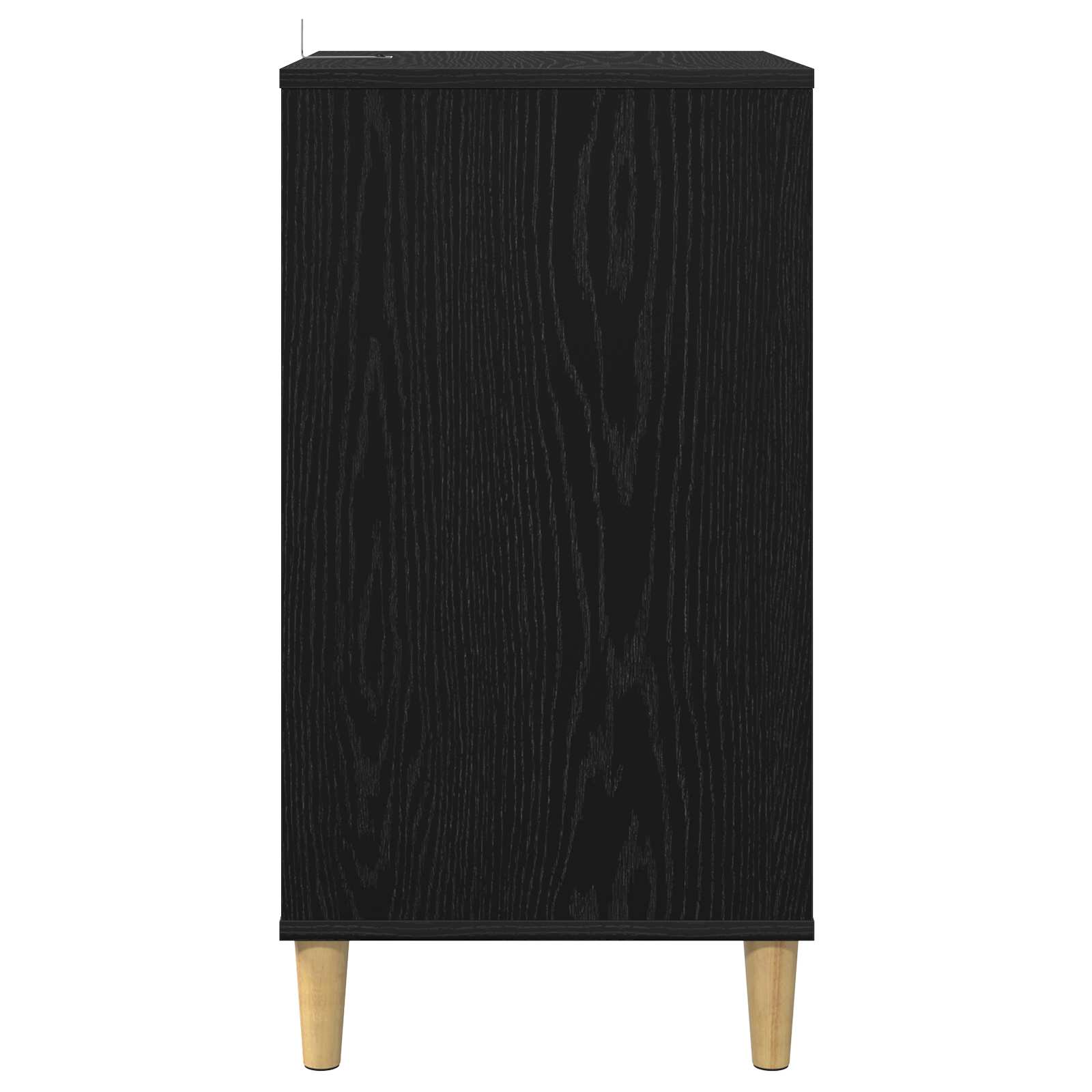 vidaXL Stojak na gramofon Czarny dąb 47 x 39,5 x 74,5 cm