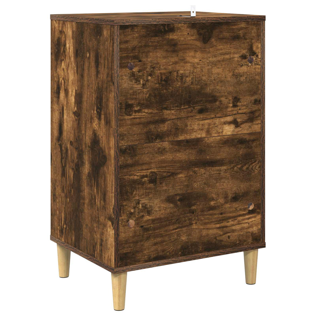 vidaXL Stojak na gramofon Dąb wędzony 47 x 39,5 x 74,5 cm