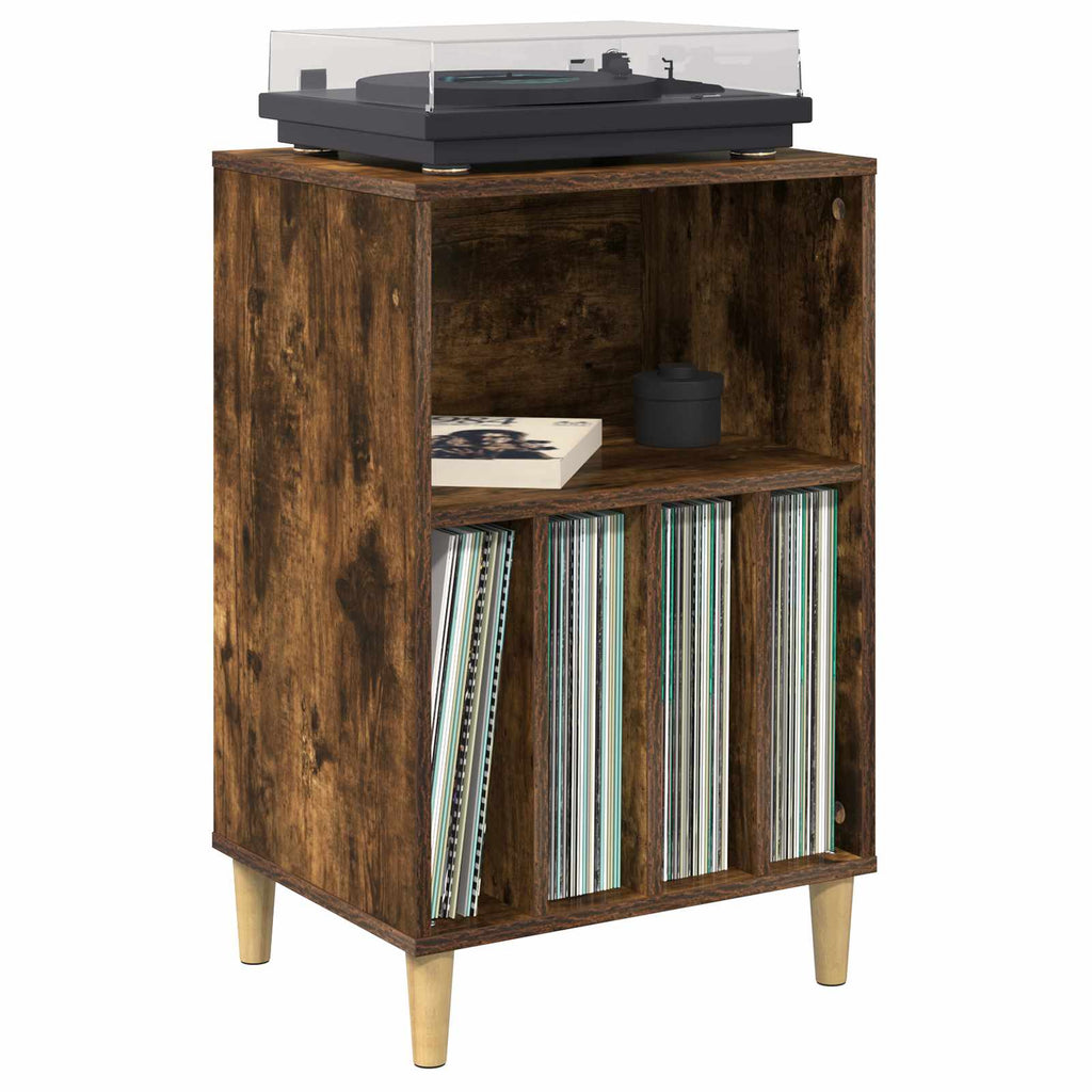 vidaXL Stojak na gramofon Dąb wędzony 47 x 39,5 x 74,5 cm