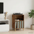 vidaXL Stojak na gramofon Stare drewno 47 x 39,5 x 74,5 cm